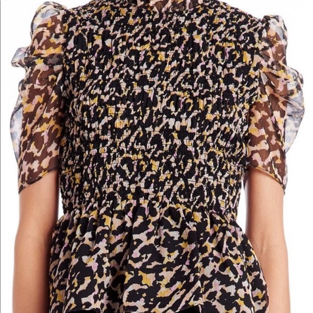 Amanda uprichard Adrina smocked blouse. Worn once!